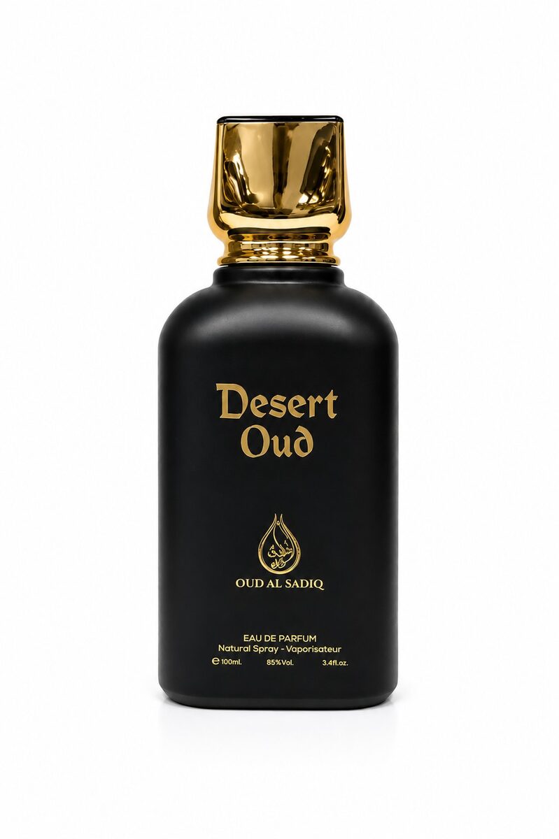 Al Rehan Desert Oud 100ml men's perfume in an amber-brown bottle with gold cap
