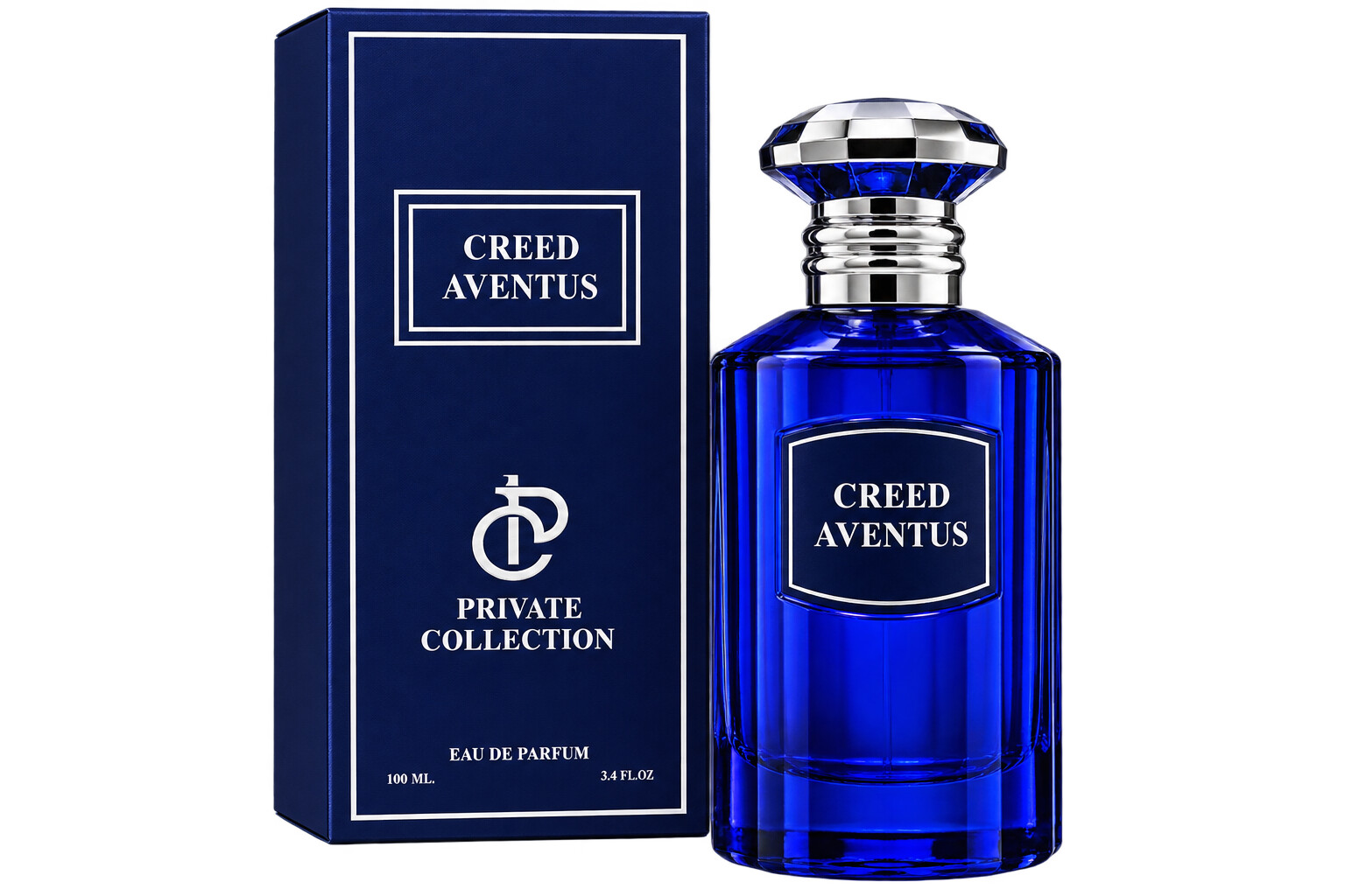 Sapphire-blue Creed Aventus 100ml men's perfume bottle, Al Rehan Perfumes UAE - view 2