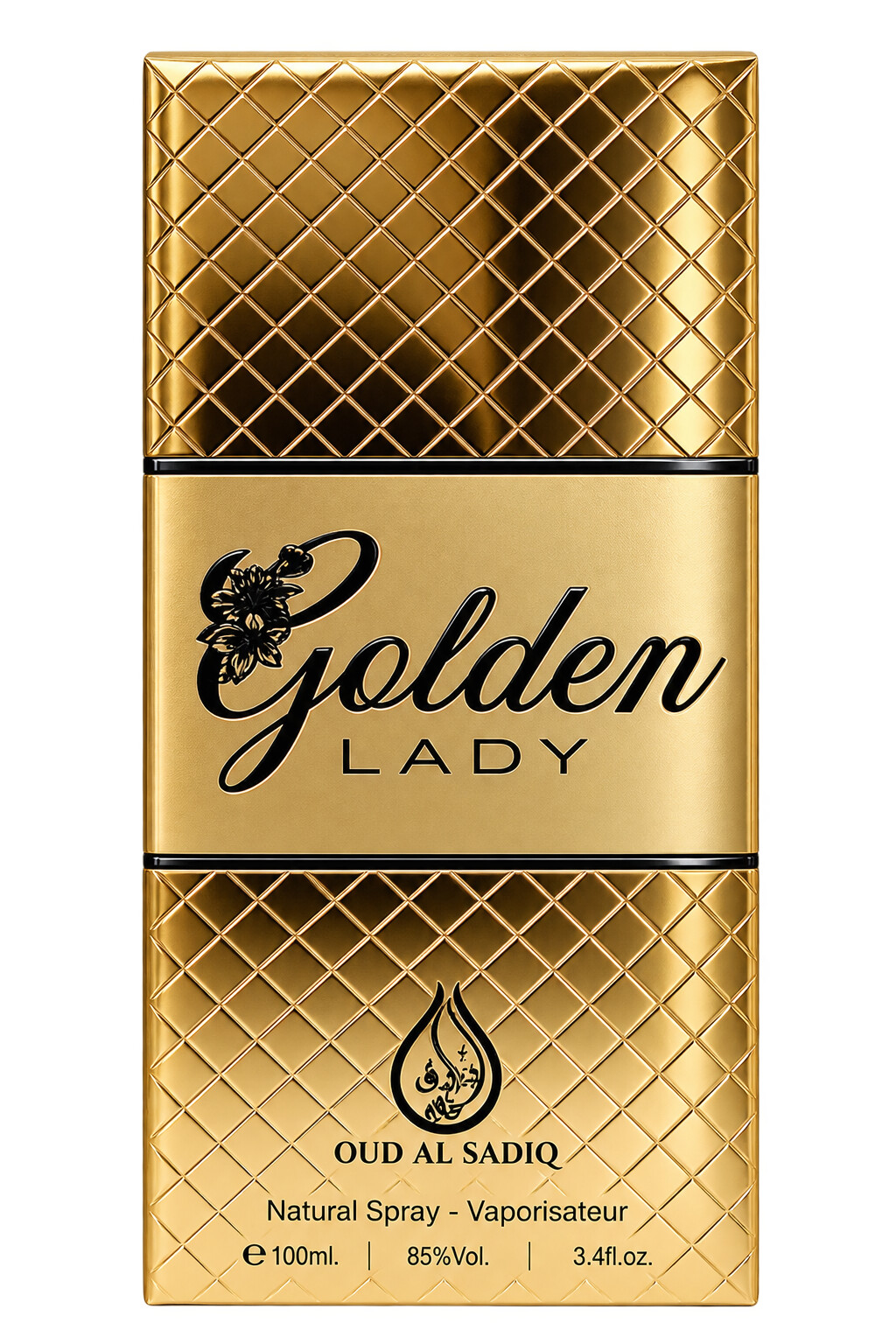 Golden Lady 100ml oriental perfume for women in a gold bottle, Al Rehan UAE - view 3
