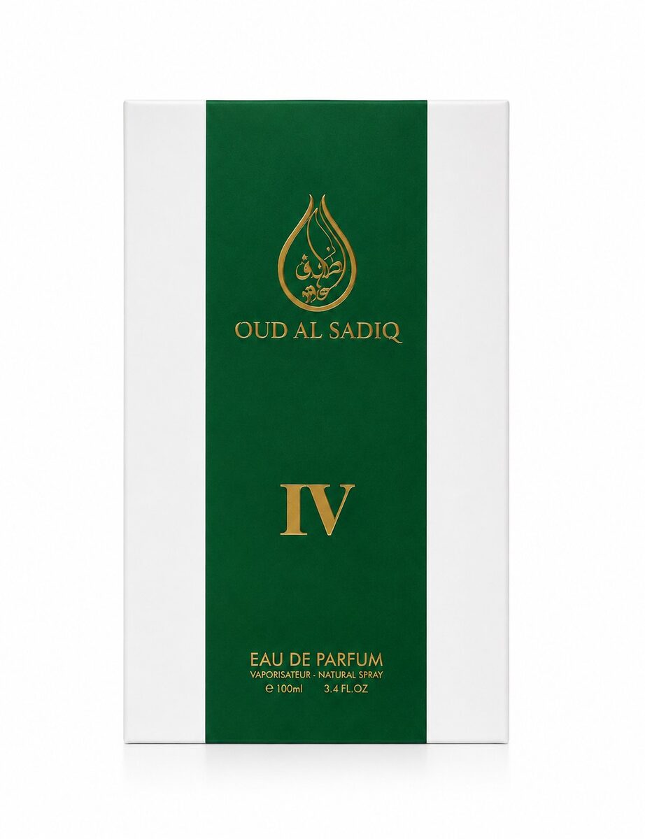Oud Al Sadiq IV 100ml unisex oud perfume in a deep green bottle with gold crown, Al Rehan - view 2