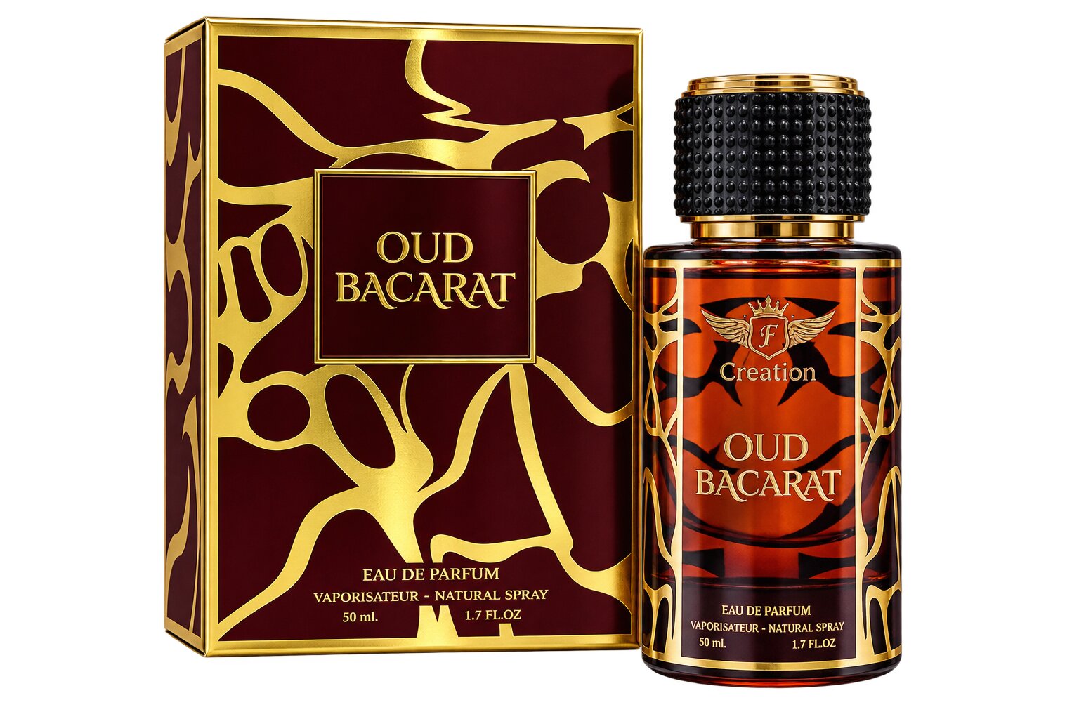 Oud Bacarat perfume bottle, 50ml | Al Rehan Perfumes UAE - view 2
