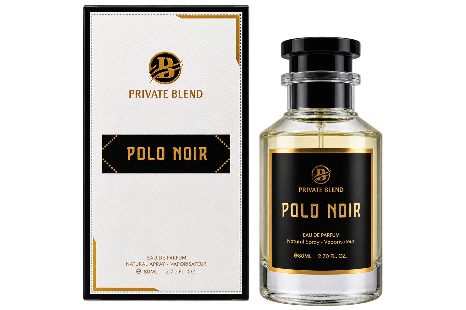 Polo Noir – Private Blend perfume bottle, 80ml | Al Rehan Perfumes UAE - view 2