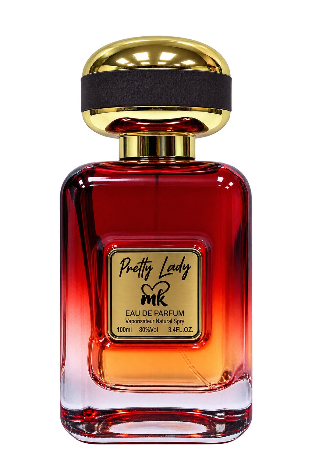 Pretty Lady Al Rehan red ombre bottle perfume UAE
