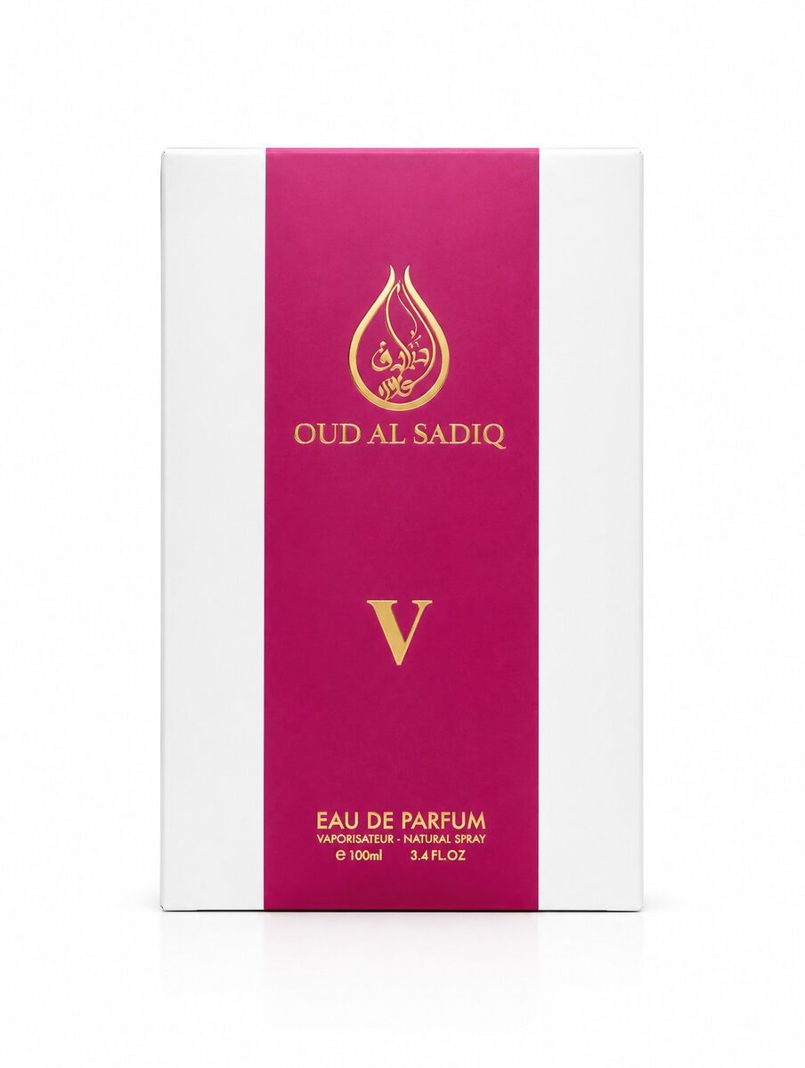 Oud Al Sadiq V 100ml fruity-oriental perfume for men in a red-orange bottle, Al Rehan UAE - view 2